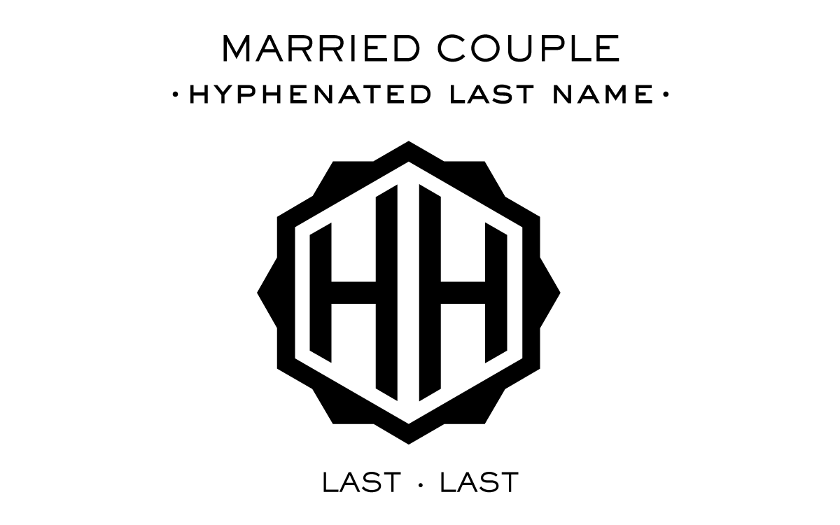 Married Couple - Hyphenated Last Only